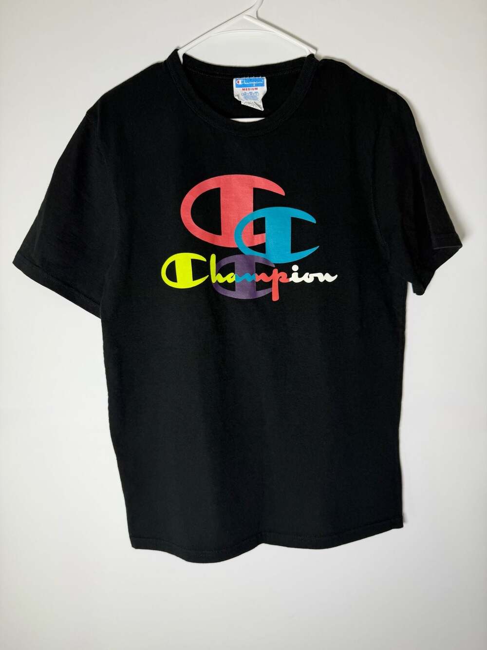 Champion Colorblock Graphics Heavyweight Cotton T-Shirt Unisex M - Picture 1 of 6